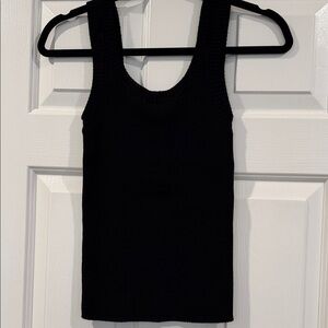 NILI LOTAN• Black Ribbed Tank Top - Classic Women's Knit